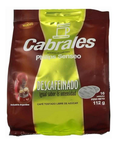 Cafe Cabrales Descafeinado Hd1284 Philips Senseo Capsula