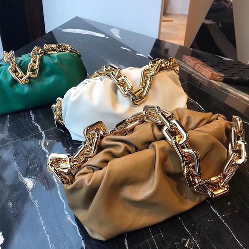 Bandolera Mujer Moda Cadena Gruesa Nube Nueva Plegable Bolsa