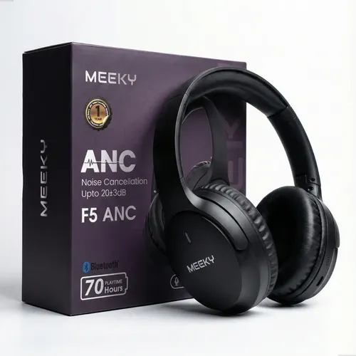 Headphone ANC Meeky F5 Cancelamento de Ruído Ativo Bluetooth 5.4 ...