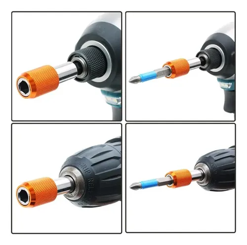 Set Porta Brocas Y Puntas Hex Magnetico Liberacion Rapida