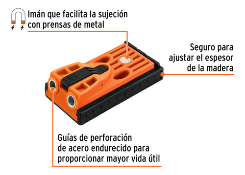 Juego Plantilla P/ Uniones Ocultas Con Dos Tornillos 102596 Naranja
