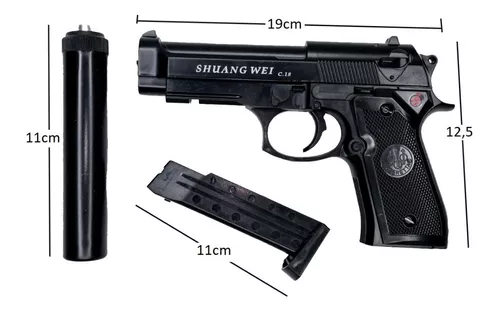 Pistola Metálica C18 De Balines Plásticos 6.mm