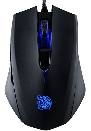 Mouse Gamer Thermaltake Talon Blu 3000dpi 6 Botones Led Azul Color Negro/azul