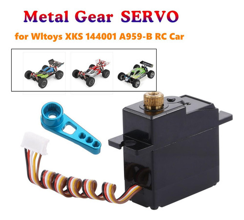 Rc Digital Servo Metal Gears Con Brazo De Engranaje De