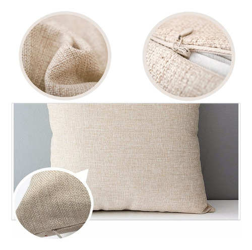 Funda De Almohada Decorativa De Algodón Y Lino, Diseño Marin