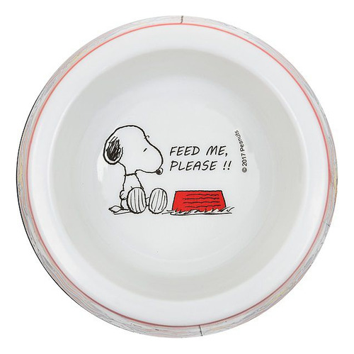 Comedouro Snoopy Para Cachorro E Gato Mosc2 Zooz Pets M Cor Vermelho