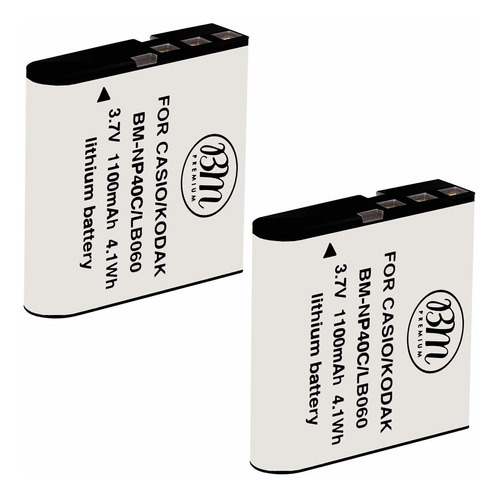 Paquete De 2 Baterias Bm Premium Lb-060 Para Kodak Pixpro A