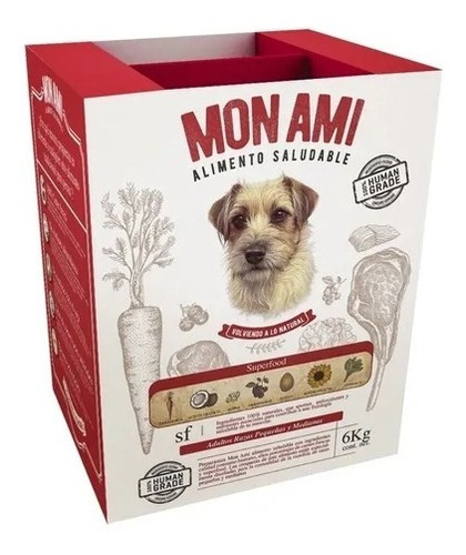 Alimento Mon Ami 6 Kg Perro Adulto Pequeña Mediana Superfood