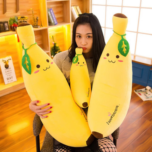 Almohada Para Juguetes De Peluche 2024, 50 Cm, Banana, Cojín