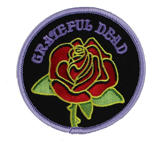 Aplicacion Grateful Dead Rose Con El Logotipo Parche