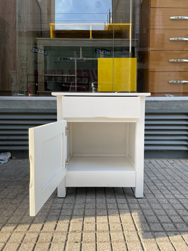 Imagen 5 de 5 de Mesa De Luz Laqueada Blanca