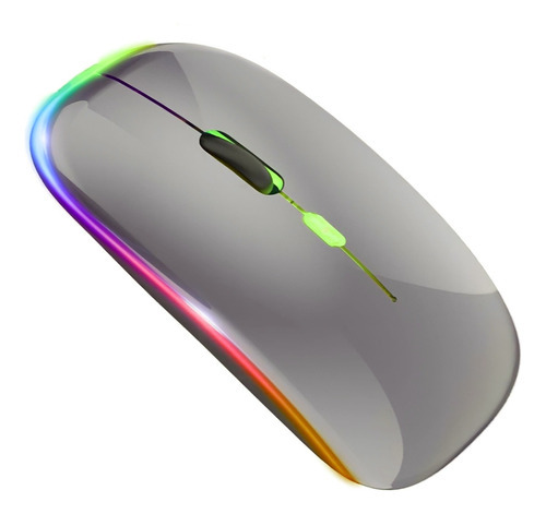 Mouse Recarregável Wireless Led Rgb Ergonômico Sem Fio Cor