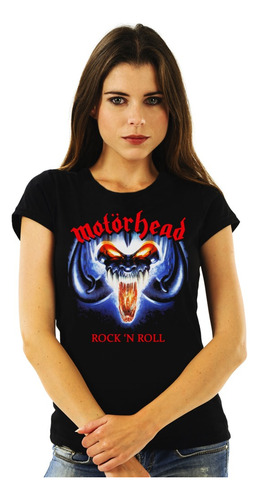 Polera Mujer Motorhead Rock N Roll Metal Impresión Directa