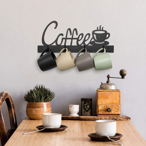 Soporte Para Tazas De Café, Letrero Decorativo Para Bar De C