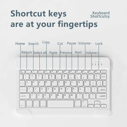 Imagen 7 de 9 de Funda Con Teclado Y Ratón Para iPad 9ª/8ª/7ª Gen 10.2 Inch