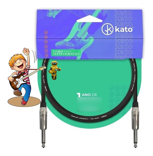 Imagem 2 de 3 de Cabo Profissional P10 X P10 Montado Para Intrumento Musical