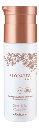 Crema hidratante Floratta Blue Body Desod, O Boticário. Tipo de embalaje: maceta, fragancia floral, tipos de piel normal