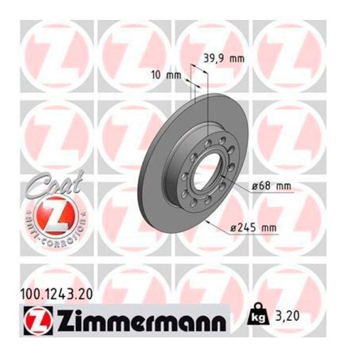 Par Disco De Freio Tras. Audi A4 1.8 Avant 2001-2005 B6