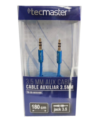 Cable Auxiliar Tecmaster Original, 1,8mt.open Box (Reacondicionado)