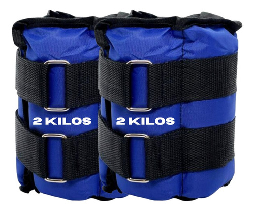 Par Pesas Tobillera Muñequera 2 Kg Total 4 Kg Deporte Fitnes