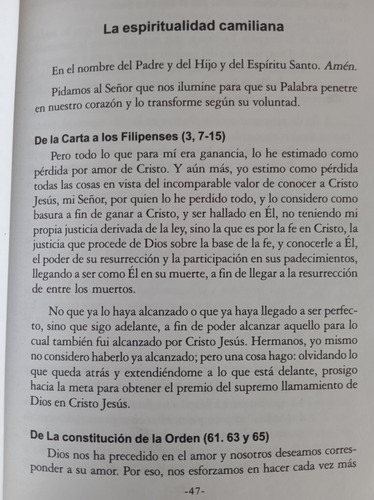 Oraciones Para Los Que Siguen Las Huellas De San Camilo. (Usado)