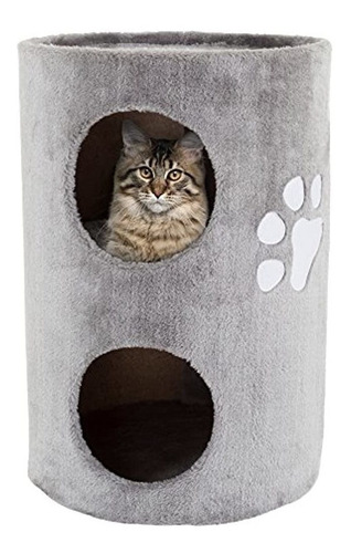 Petmaker Cat Condo 2 Pisos Doble Agujero Con Superficie Para