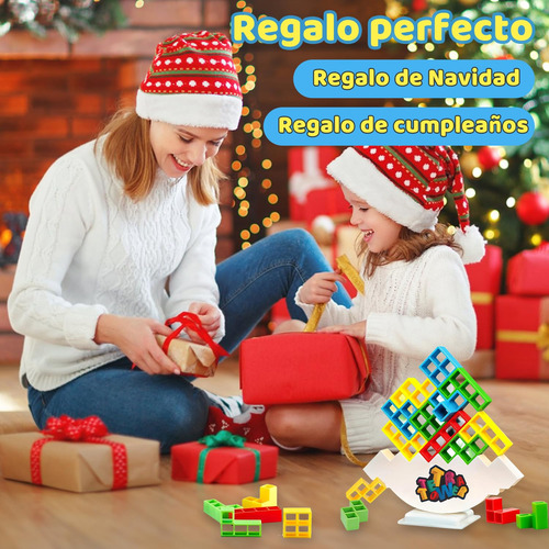 Juego Equilibrio Torre Tetra,64pcs Bloque Construcción