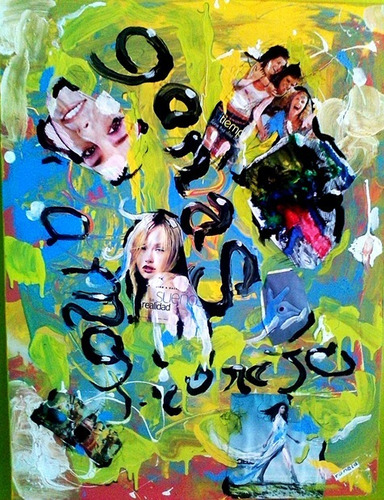 Pintura De Mujer Rubia
