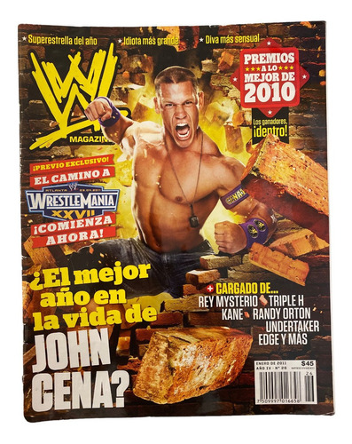 Revista Wwe Magazine 26 John Cena World Wrestling Enero 2011