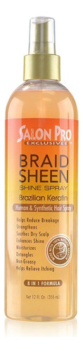 Salon Pro Spray Brillo Para Trenza Africana,extension 355 Ml Color BRAZILIAN KERATIN