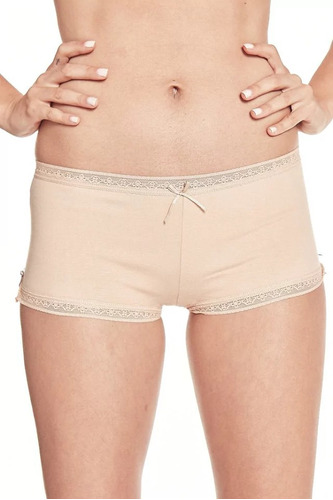 Short Boxer Mujer Algodón Y Puntilla Ana Grant 4755