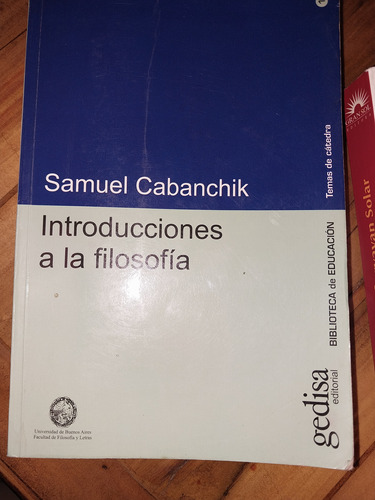 Introducciones A La Filosofía Samuel Cabanchik J8