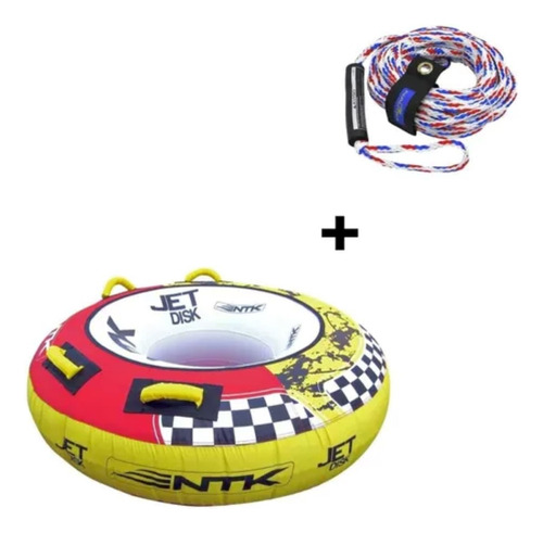 Kit Bóia Rebocável Jet Disk Nautika + Cabo Jet Nautika