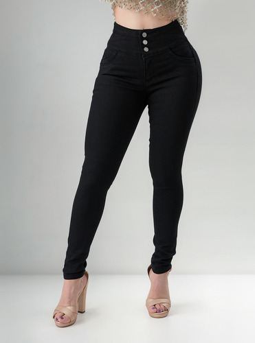 Pantalon De Mezclilla Dama Corte Colombiano Itzi Jeans E561