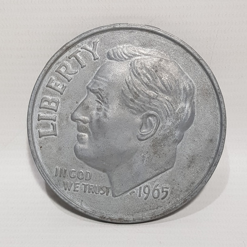 Antigua Medalla Moneda Public Eeuu One Dime 1965 Mag 61828