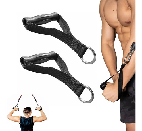 Agarraderas Tipo D Nylon,gym, Gimnasio Maneral Polea Ratorch