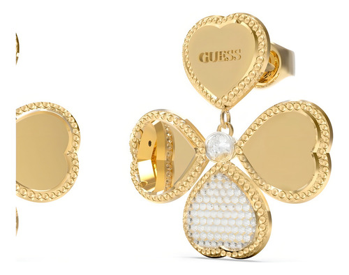Aretes Para Mujer Guess Fine Heart Dorado Jube01423jwygt/u