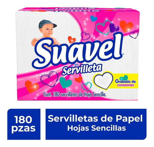 Servilletas Suavel Hoja Sencilla 180 Servilletas