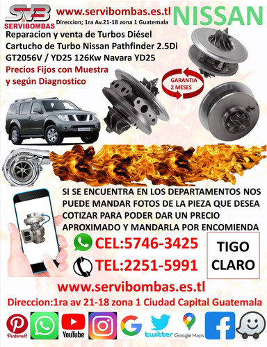 Venta Turbo Nissan Navara 2.5 Yd25 / Pathfinder 2.5l Yd25
