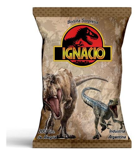 20 Bolsitas Cumpleaños Chips Bags Dinosaurios Jurassic World