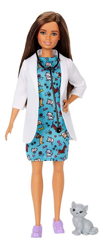 Boneca Barbie Profissoes Quero Ser Veterinaria Mattel Dvf50