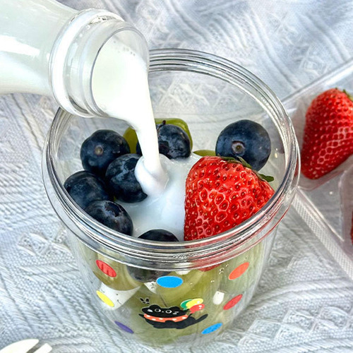 Copo Para Armazenamento De Salada De Frutas Com Escorredor