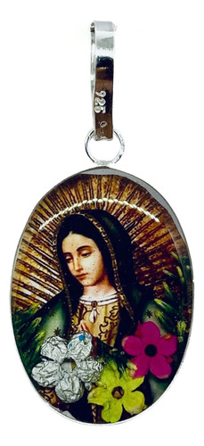 Medalla De Virgen De Guadalupe Encapsulada (deperlá Plata)