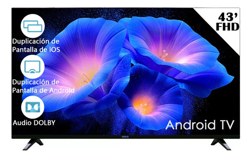 Pantalla De 43 Pulgadas, Vopo Television Smartv Android Led