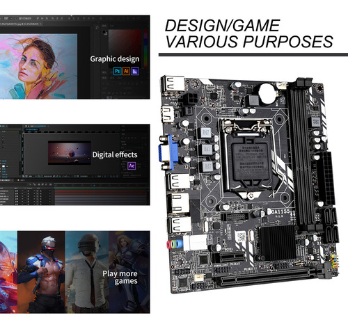 Placa Base Con Chip H61m Lga 1155 Ddr3 M-atx Con Vga Hdmi