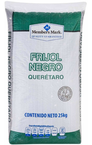 Frijoles negro Member's Mark en costal 25 kg