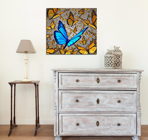 Vinilo Decorativo 60x60cm Mariposa Butterfly Naturaleza