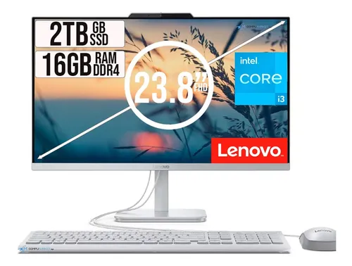 Todo En Uno Lenovo Intel Core I3 N305 Ssd 2tb Ram16gb Led 24