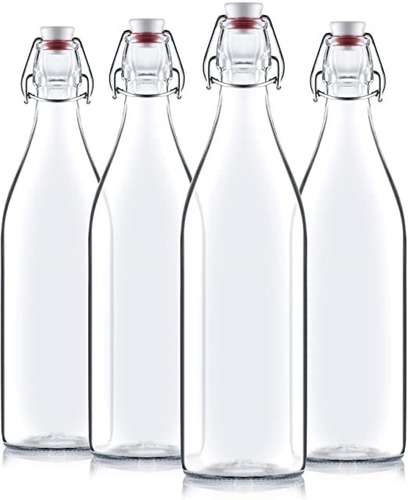 Botella Agua Con Tapón 1 Lt Bormioli Set 2 Pzs Envió Gratis