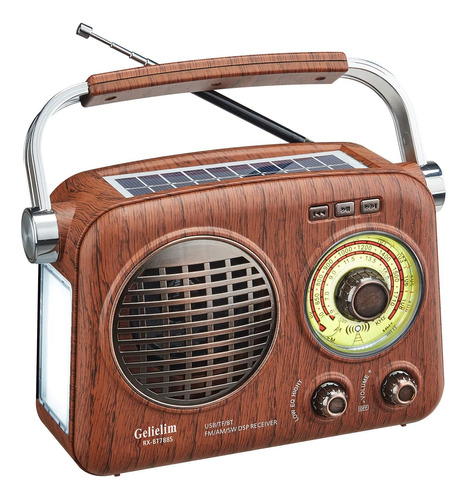 Bocina Bluetooth Gelielim Retro Radio Con Sonido Claro, Pro